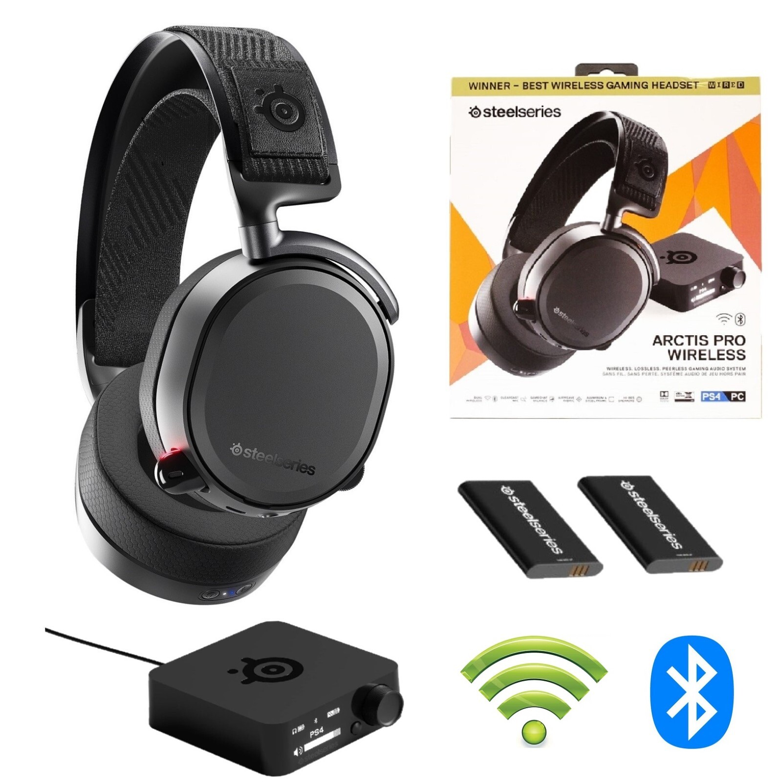 SteelSeries Arctis Pro Wireless Gaming Headset 2.4GHz Bluetooth v2
