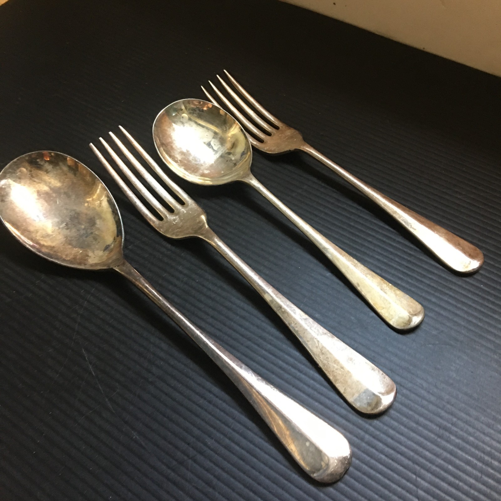 4 Vintage 1960s EPNS A1 Sheffield England Silver Plate Forks