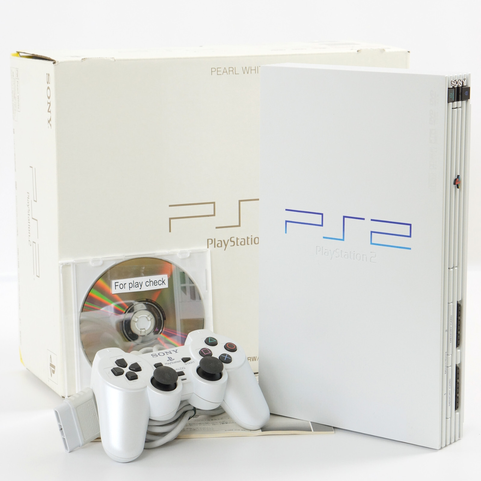 PS2 PEARL WHITE Console SCPH-50000 PW Tested System Playstation 2