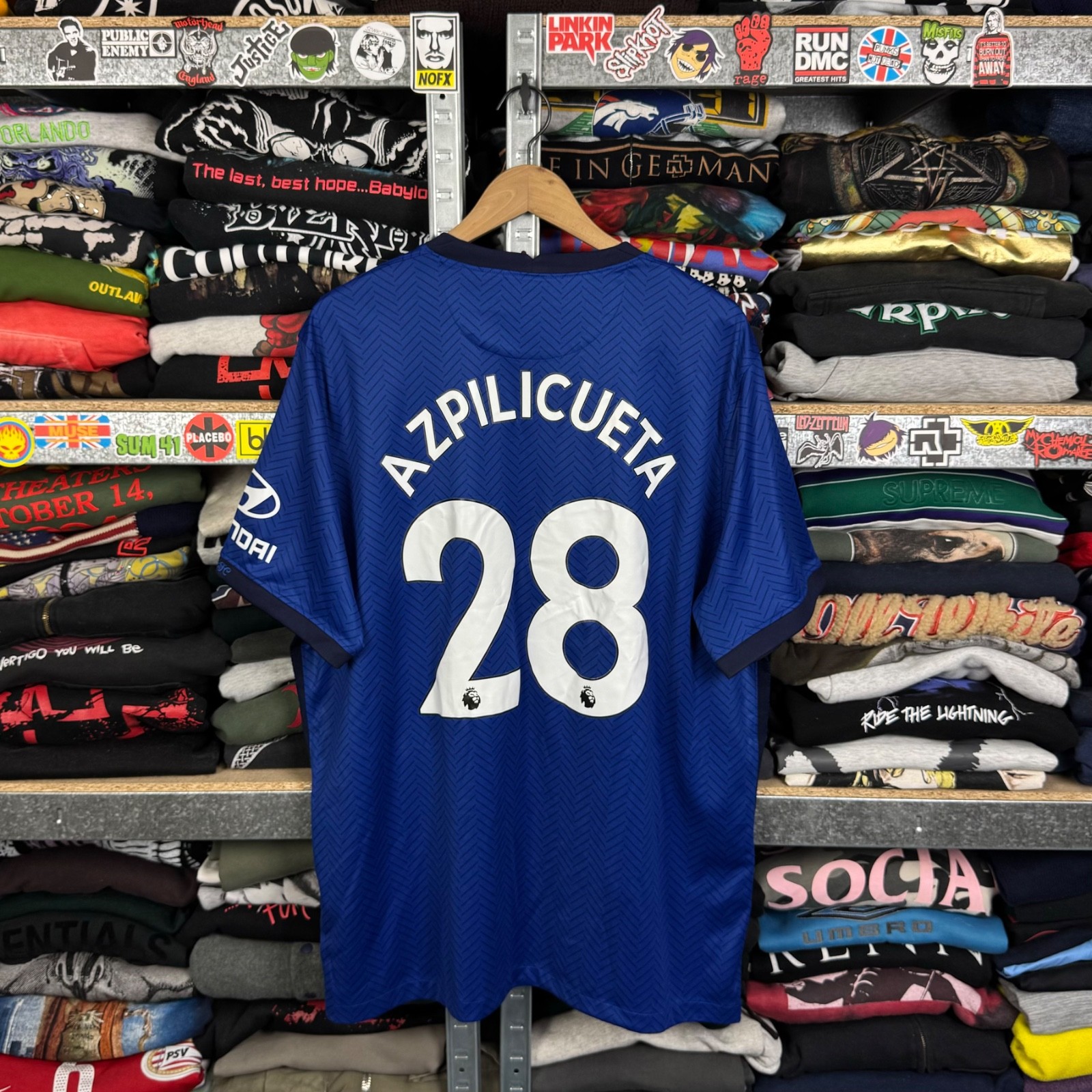 CHELSEA 2020 2021 HOME #28 AZPILICUETA FOOTBALL SHIRT SOCCER
