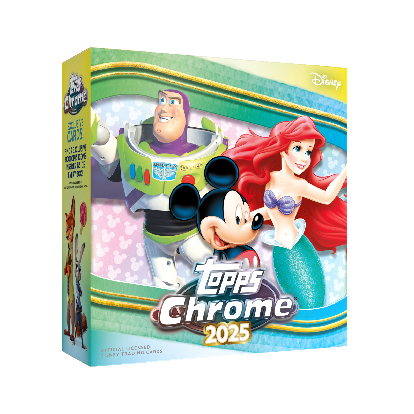 2025 TOPPS CHROME DISNEY MEGA BOX (60 Cards/2 Zootopia Inserts