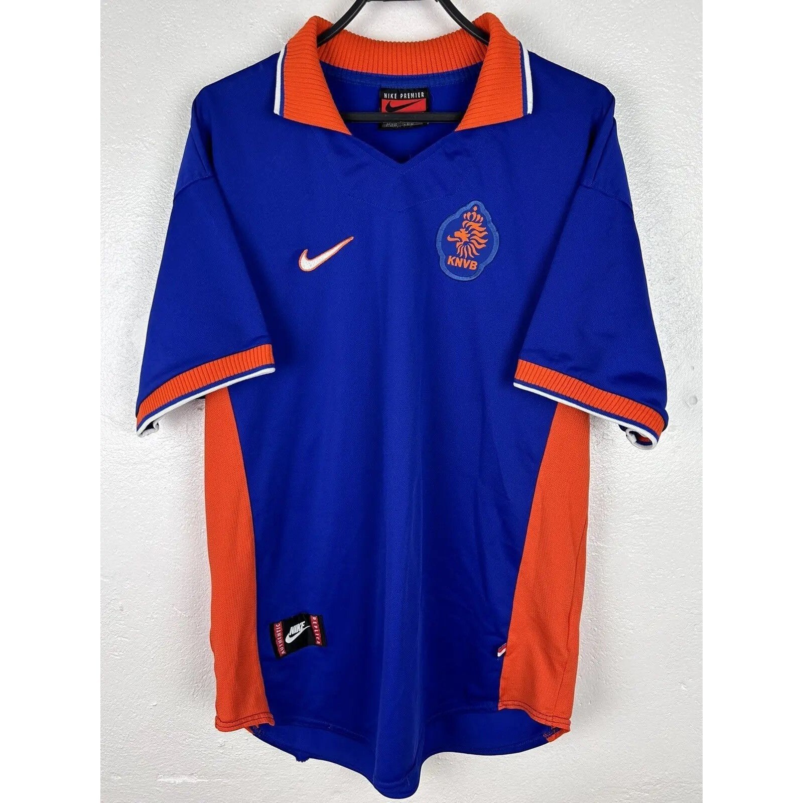 90s Vintage Nike KNVB Netherlands 1997 Away Kit Soccer Jersey Size