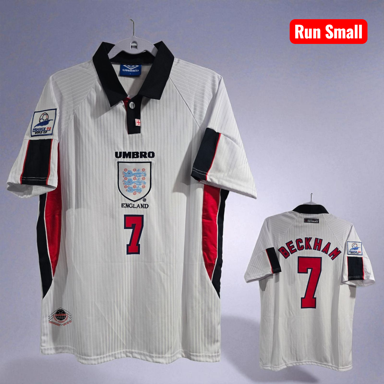 ENGLAND HOME - World Cup 98'' - Football Soccer - BECKHAM #7