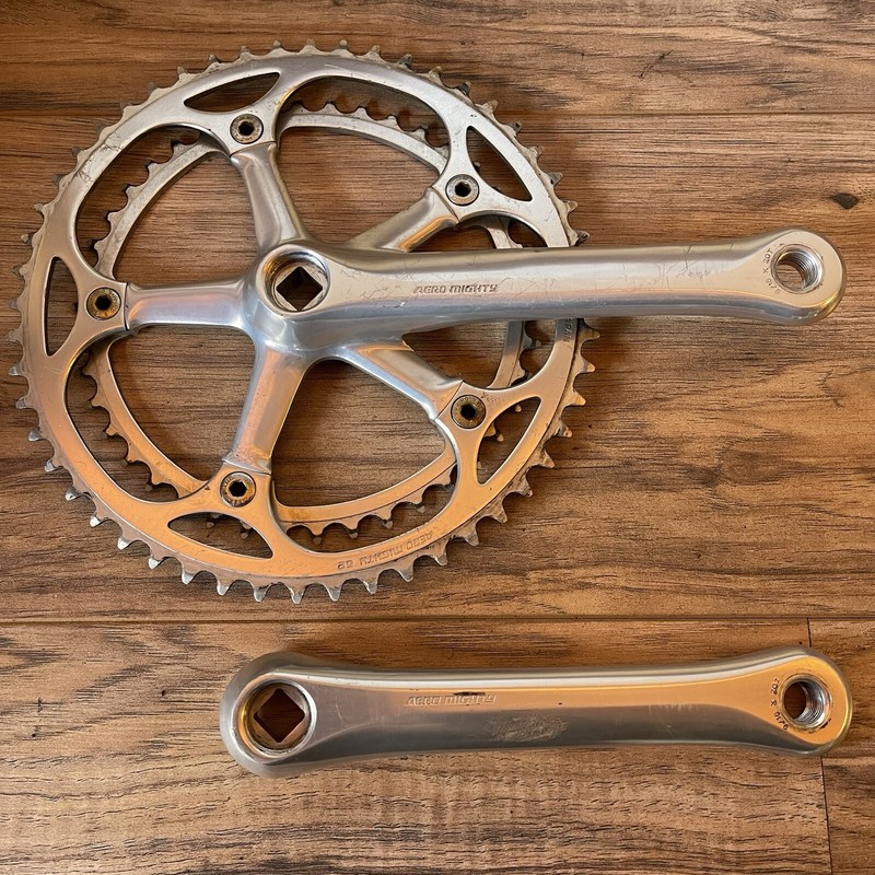 Sugino Aero Mighty Crankset 170 Double 52 42 Chainrings Square