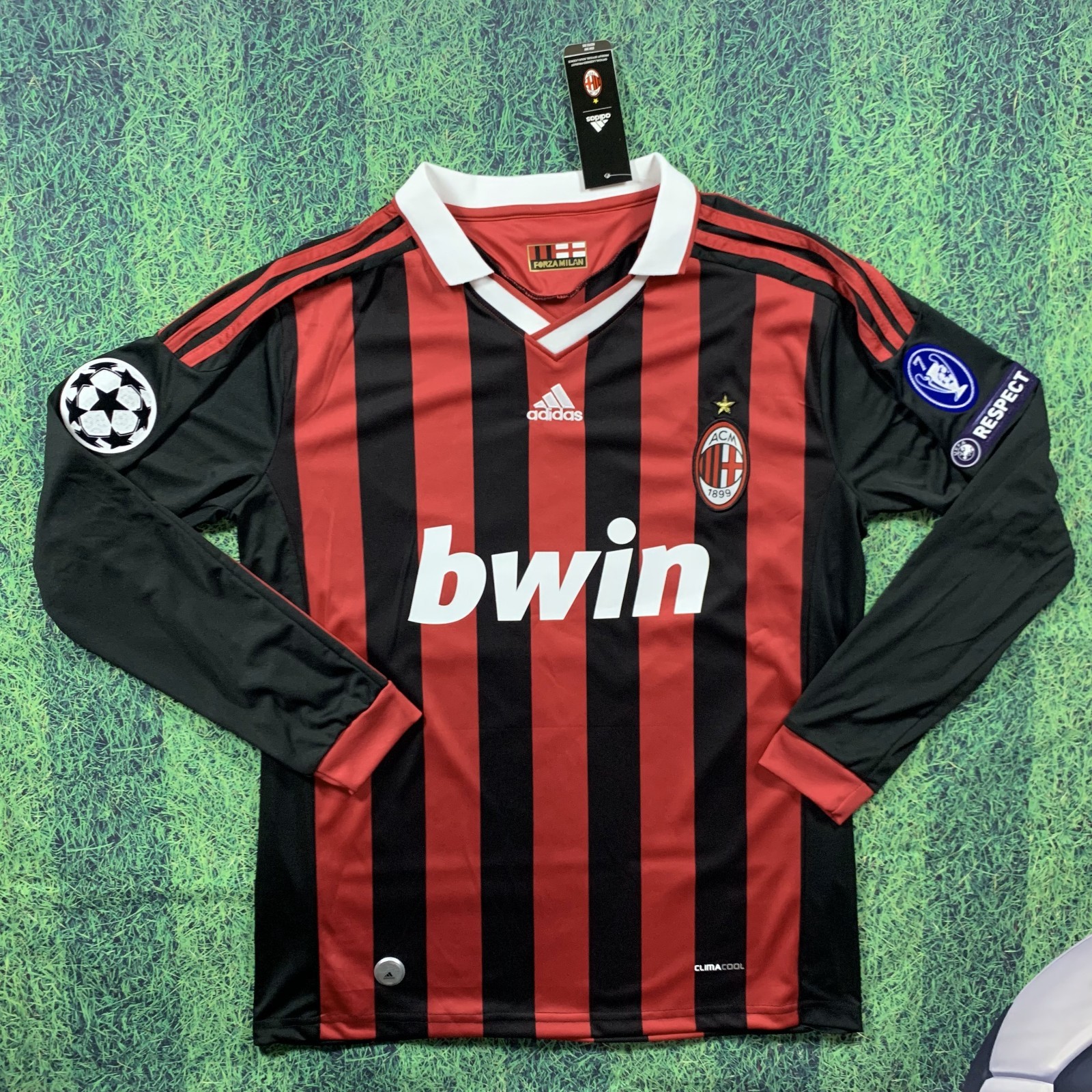 Inzaghi #9 AC Milan 2009/10 Long Sleeve Home Jersey | Retro Shirt
