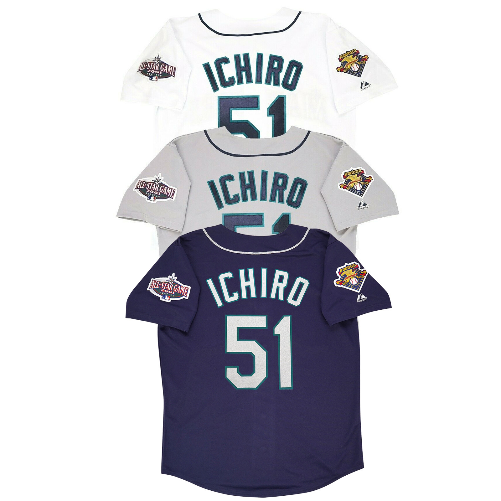 Ichiro Suzuki 2001 Seattle Mariners Home Road Alt Men's Jersey w
