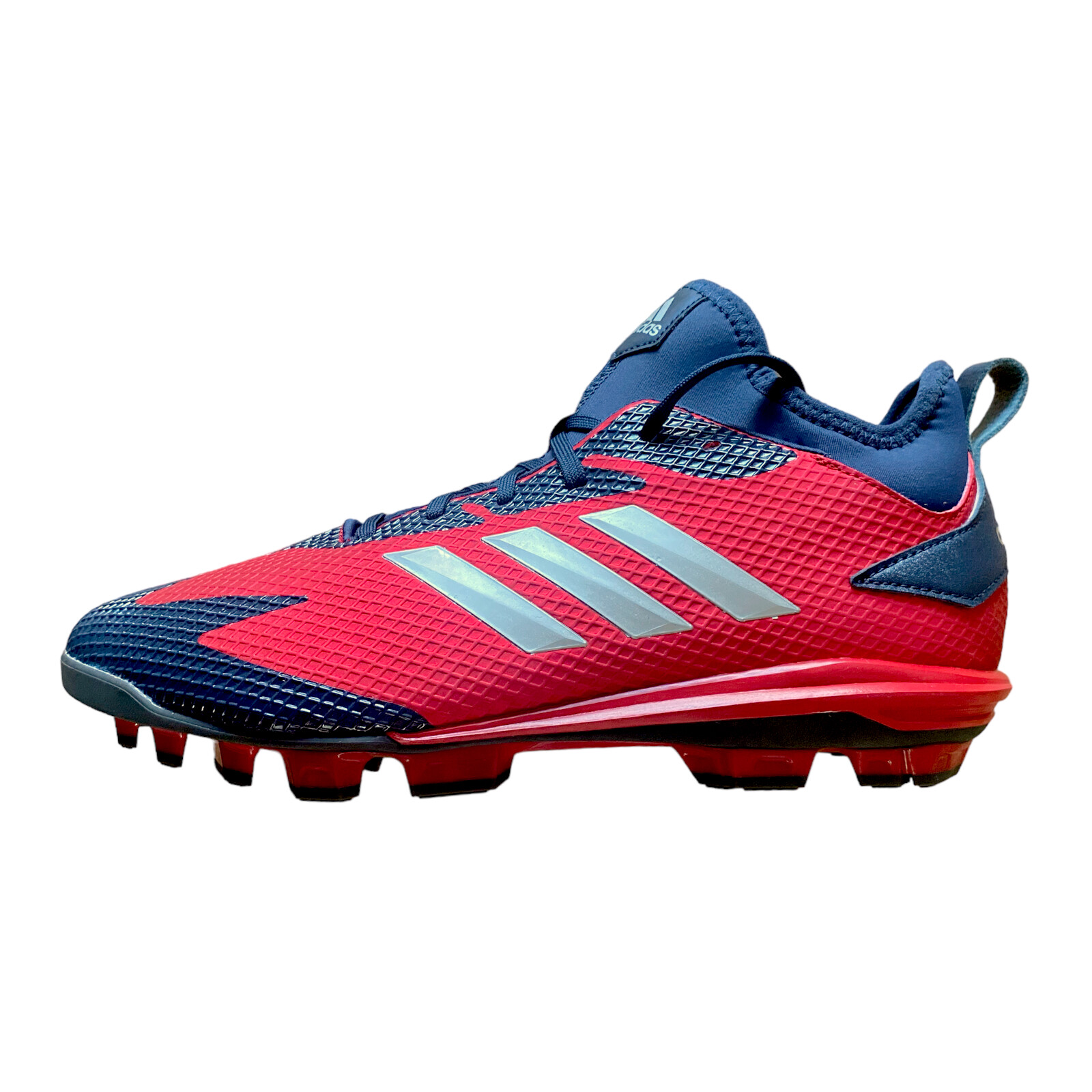 adidas Adizero SP Point Baseball Shoes Molded Cleats Navy Red | UK