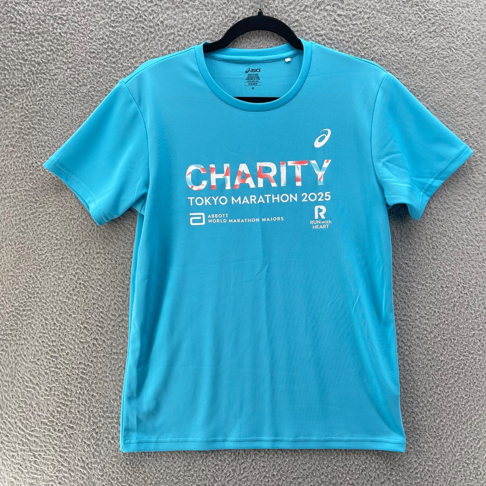 Tokyo Marathon 2025 Charity Asics Men T-shirt Medium Blue Japan