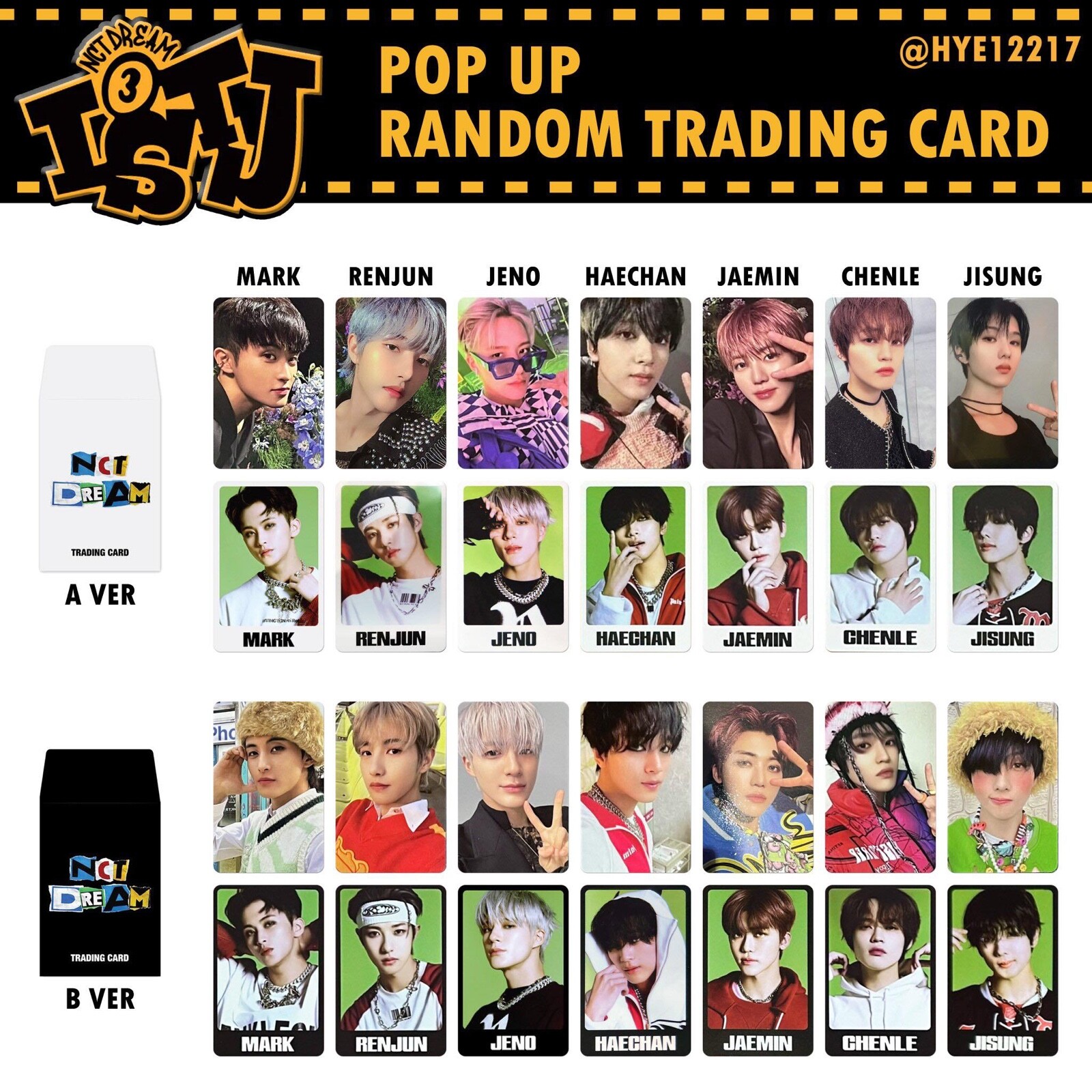 NCT DREAM Album ISTJ POP UP RANDOM TRADING CARD OFFICIAL PHOTOCARD