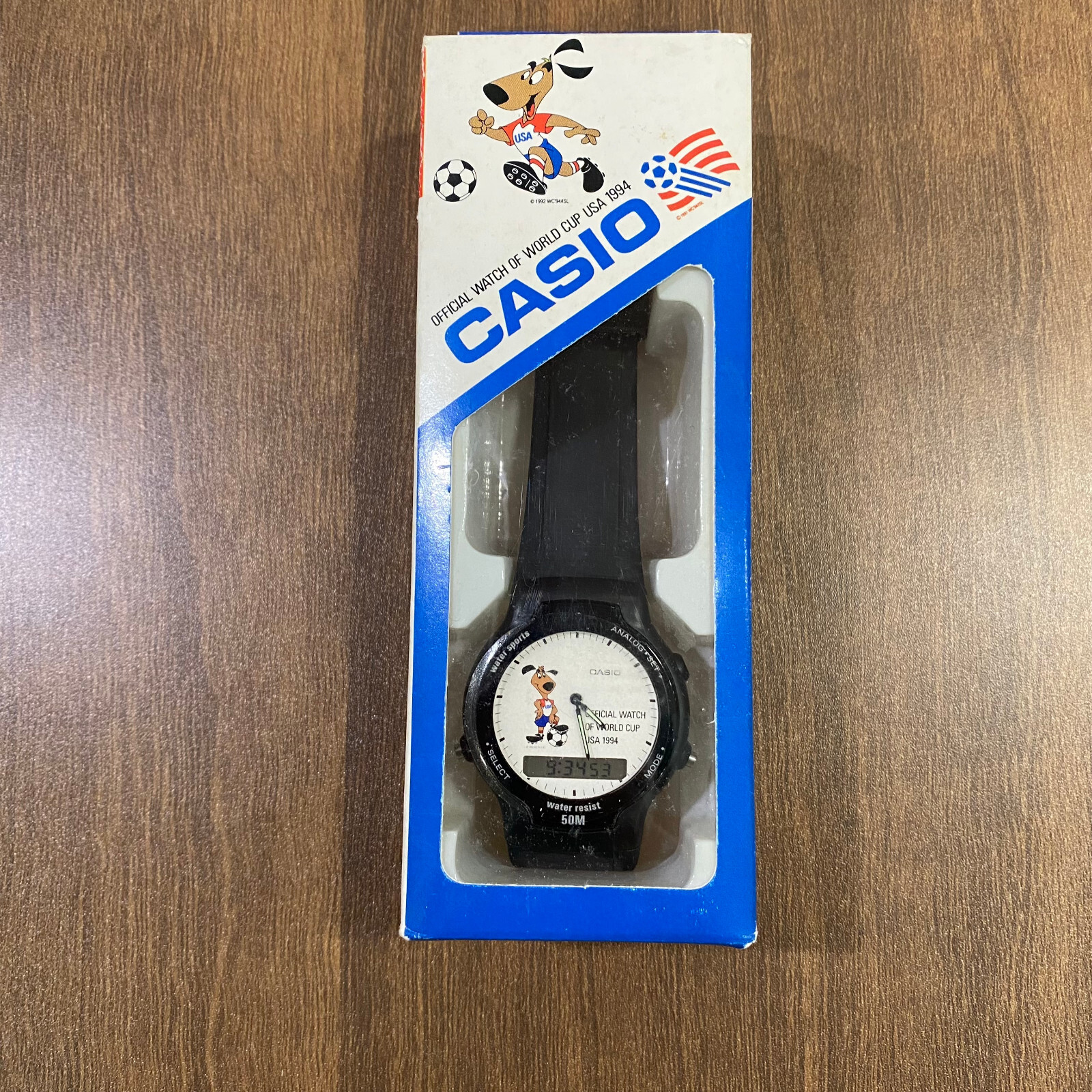 CASIO SWC-03-1V USA 1994 World Cup Rare Vintage Digital Watch NOS