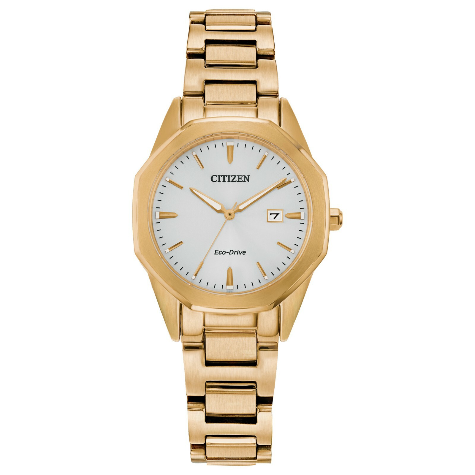 Citizen Eco-Drive Women's Date Indicator Gold Watch 28MM EW2582
