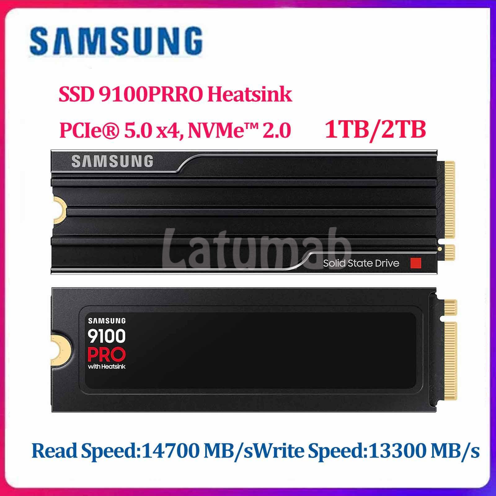 Samsung 9100 PRO Heatsink PCIe 5.0 NVMe M.2 SSD 1TB 2TB M.2 14700
