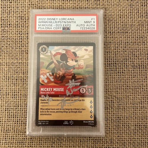 PSA D23 Expo 2022 Disney Mickey Lorcana Disney Trading Card SIGNED