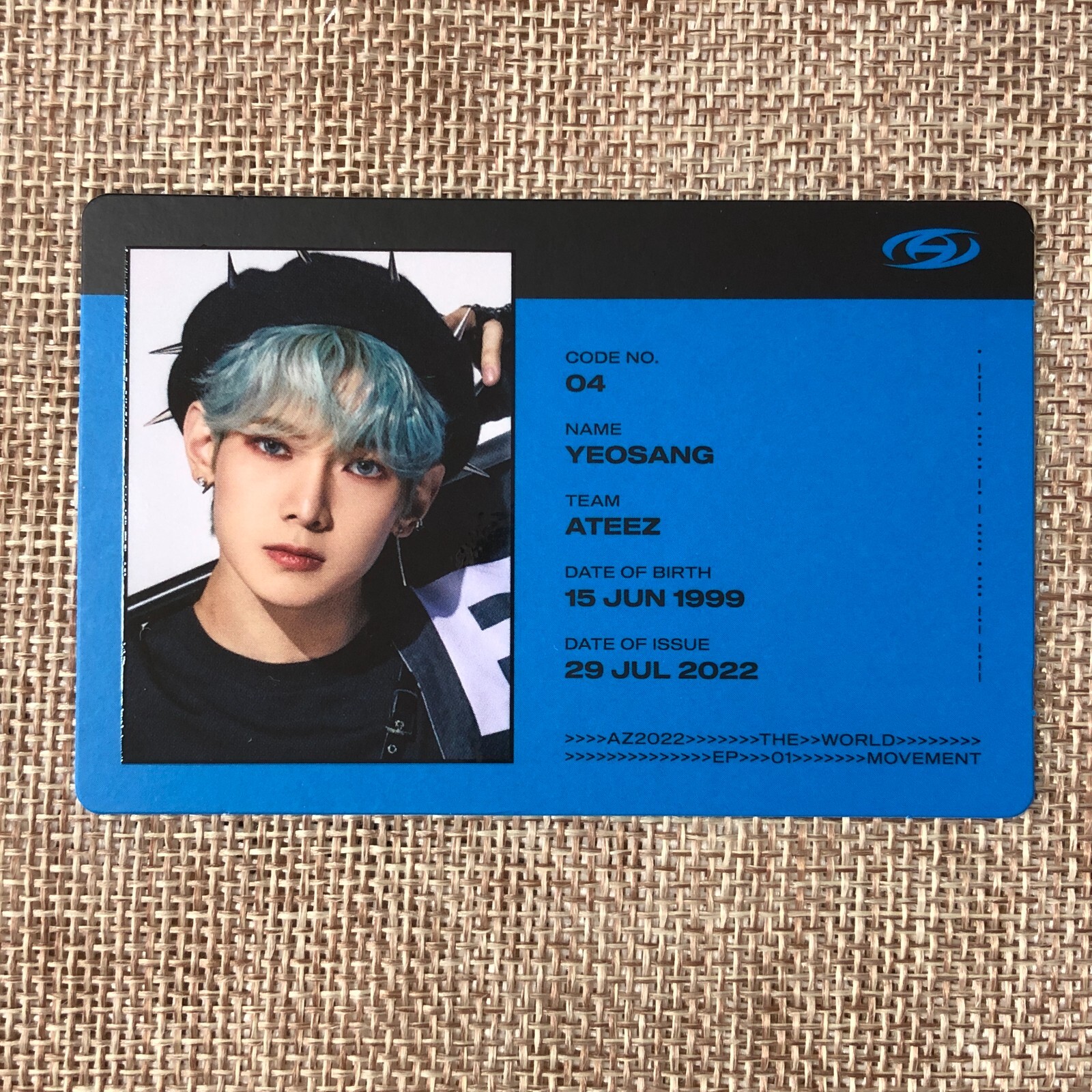 ATEEZ YEOSANG [THE WORLD EP.1 : MOVEMENT] Official ID Card