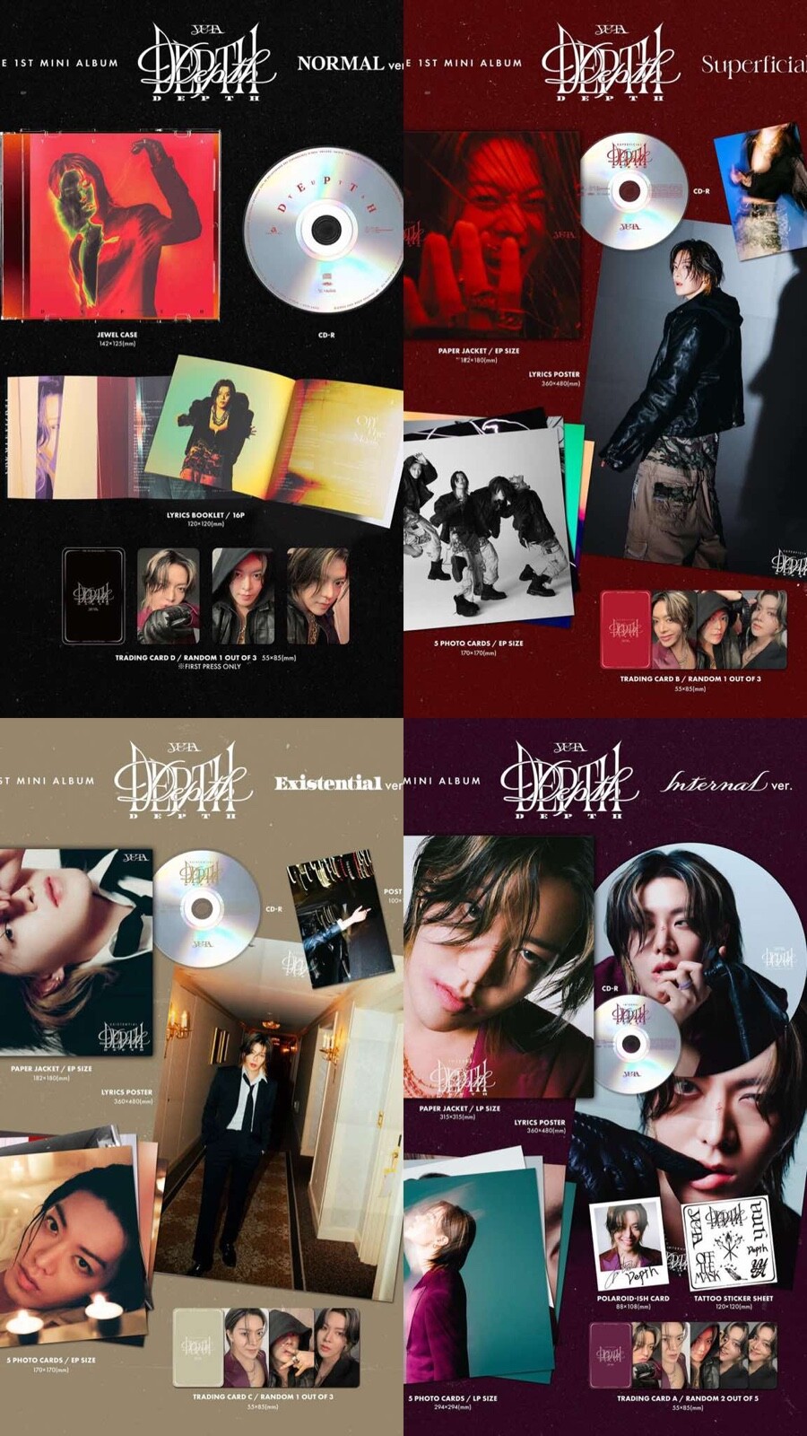 NCT 127 YUTA THE 1ST MINI ALBUM 'DEPTH' OFFICIAL PHOTOCARD ALBUM