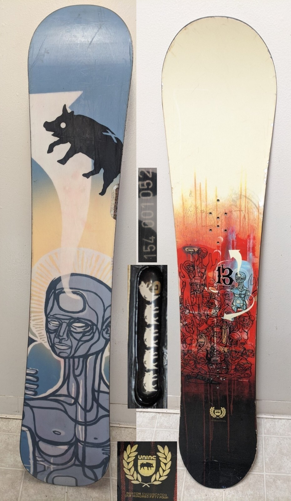 UNINC JP Solberg 154cm Burton Snowboard Rare Classic Collector