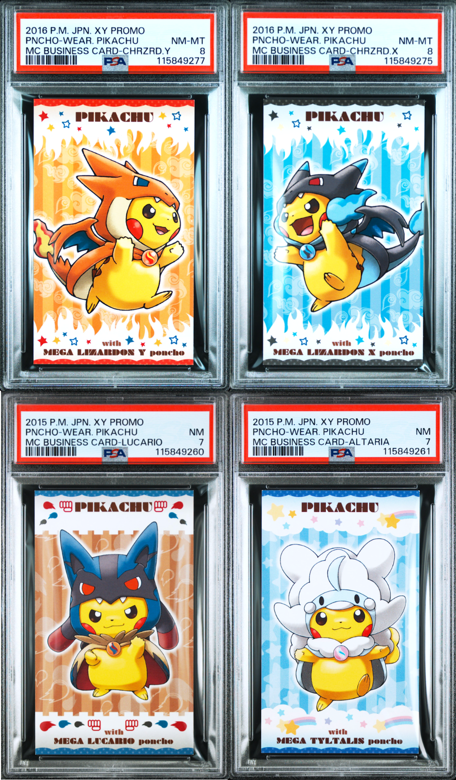 PSA 8 7 Pokemon Poncho Pikachu Charizard X Y Promo Japanese