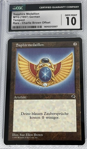 Cgc 10 Gem Mint - Pop 1 - Mtg Sapphire Medallion Charlie Brown