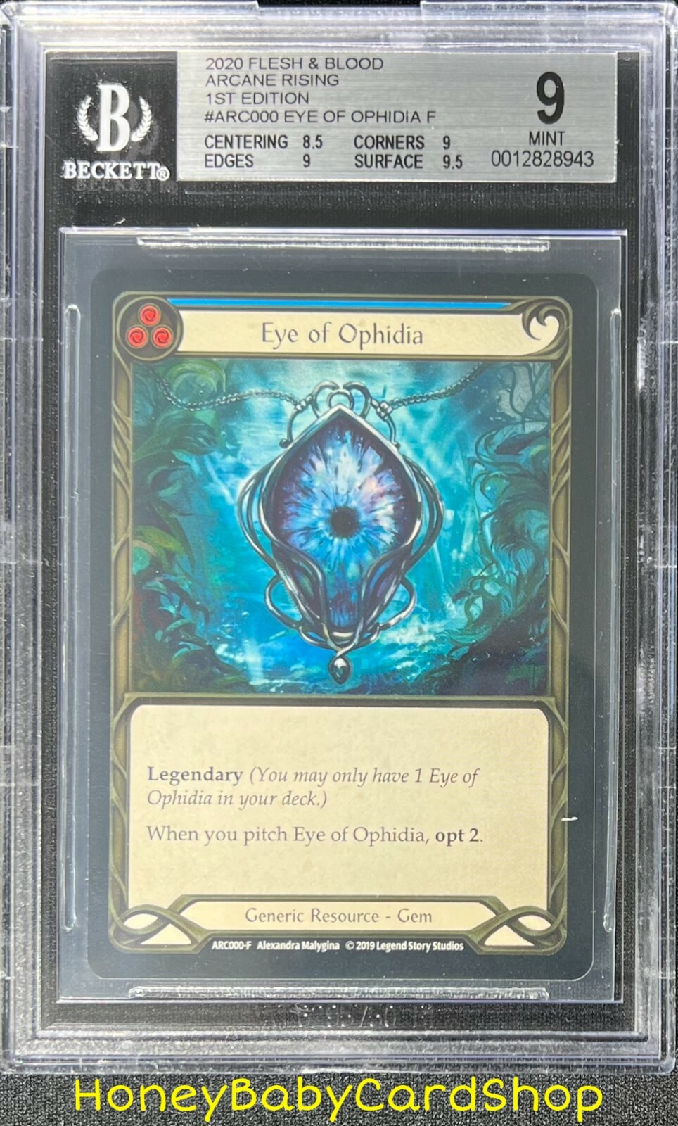 Flesh and Blood Arcane Rising 2020 Eye of Ophidia (Cold Foil) BGS