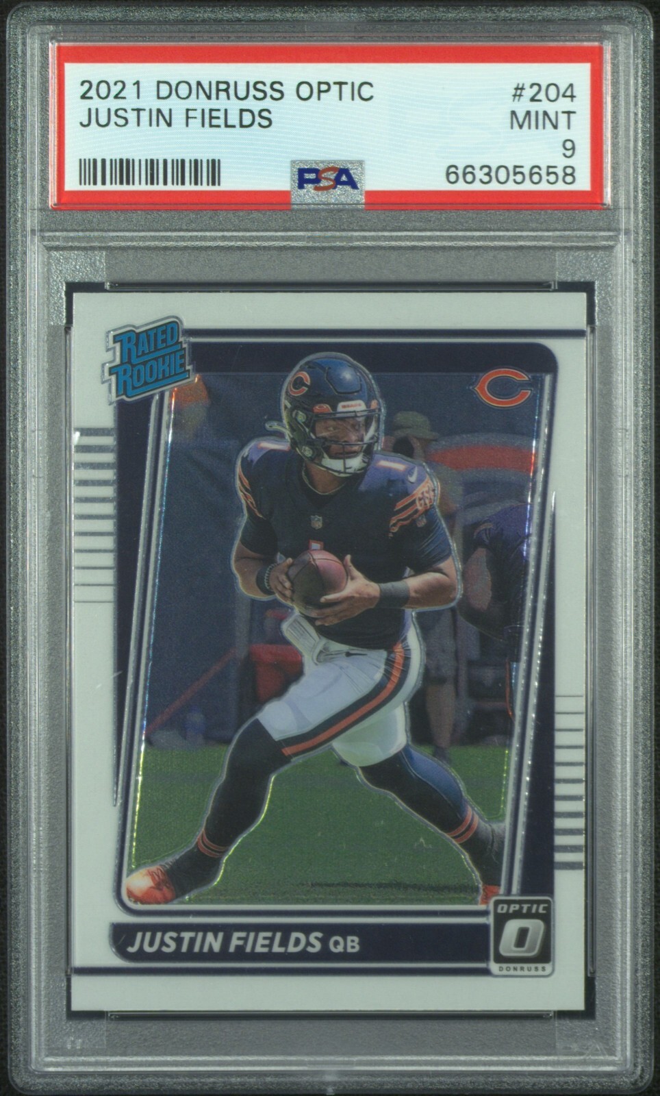 JUSTIN FIELDS 2021 DONRUSS OPTIC MINT 9 PSA RC ROOKIE CARD CHICAGO