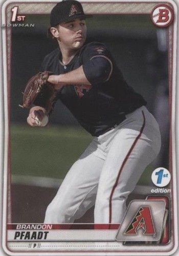 2020 Bowman Draft Baseball Brandon Pfaadt 1st Paper Prospect Blue