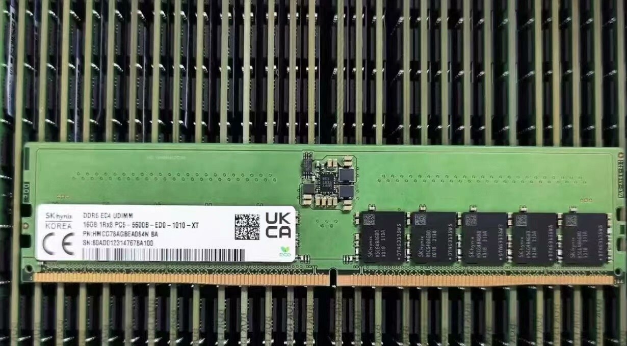 SK Hynix 16GB DDR5 5600 EC4 UDIMM ECC RAM 1Rx8 PC5-5600B-ED0-1010