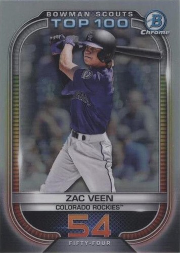 Zac Veen 2021 Bowman Chrome ATOMIC REFRACTOR SIGNED AUTO *IP