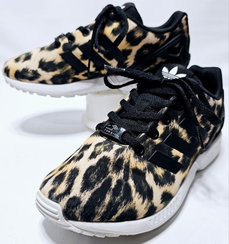Adidas Torsion ZX Flux B25642 Animal Tan Black Leopard Sneakers