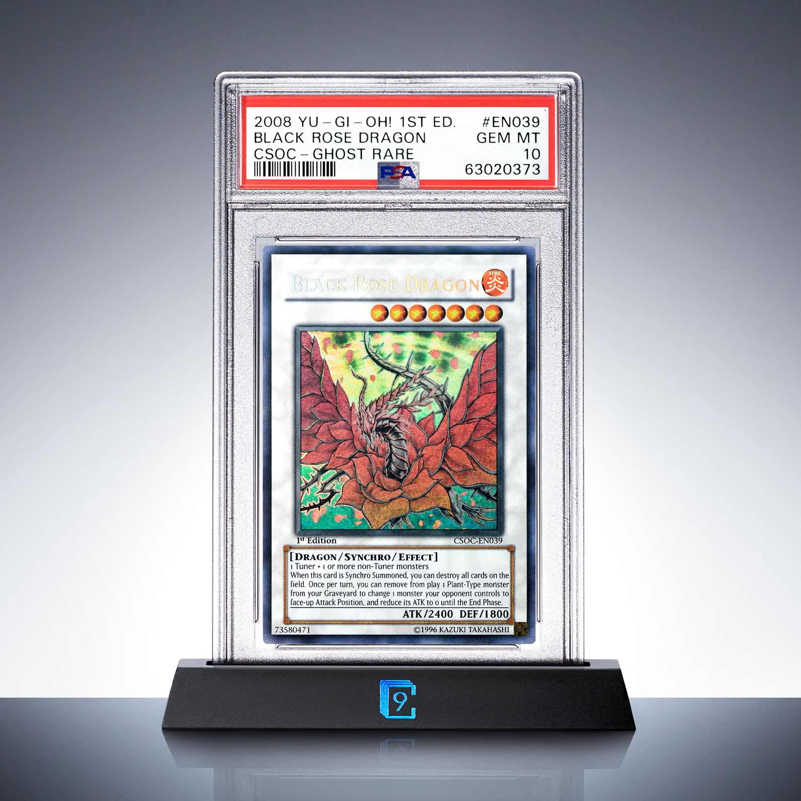 For Display - PSA 10 Black Rose Dragon | Yugioh CSOC-EN039 Ghost