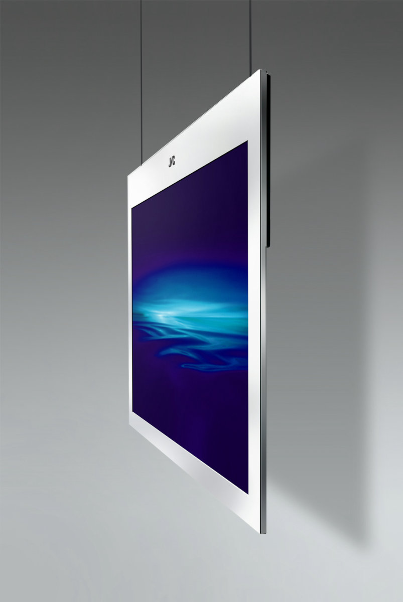 厚さ7mmで重さ5kg、ビクターが超薄型で世界最軽量の次世代液晶テレビを