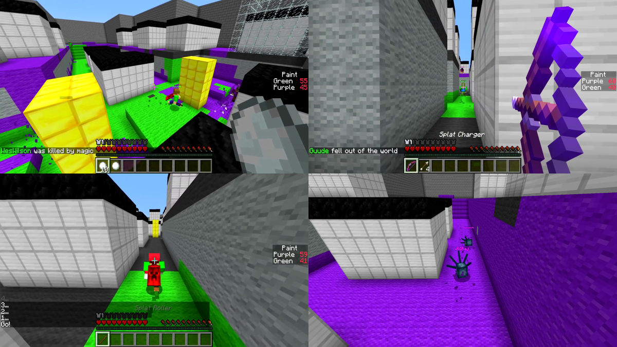 スプラトゥーンの対戦モードをマインクラフト内で再現した猛者が登場