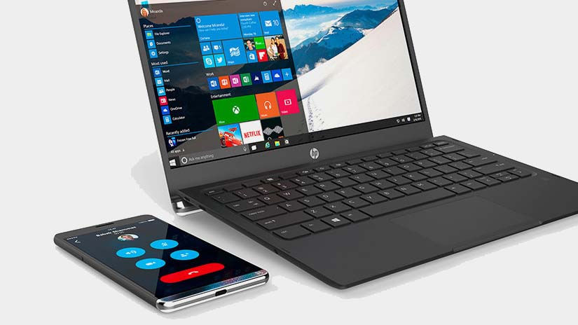 ノートPC型ドックと連携可能なWindows 10 Mobile搭載スマホ「HP Elite
