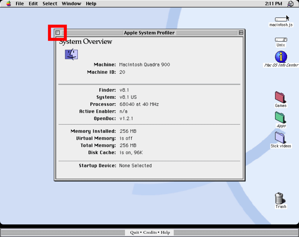 1997年に登場したMac OS 8をエミュレートできる「macintosh.js」が登場