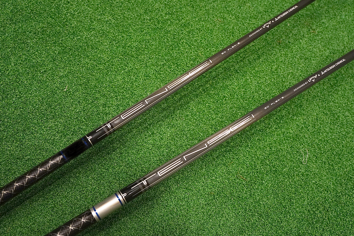 純正シャフトの「TENSEI 60 for Callaway」（写真上）と「TENSEI 50