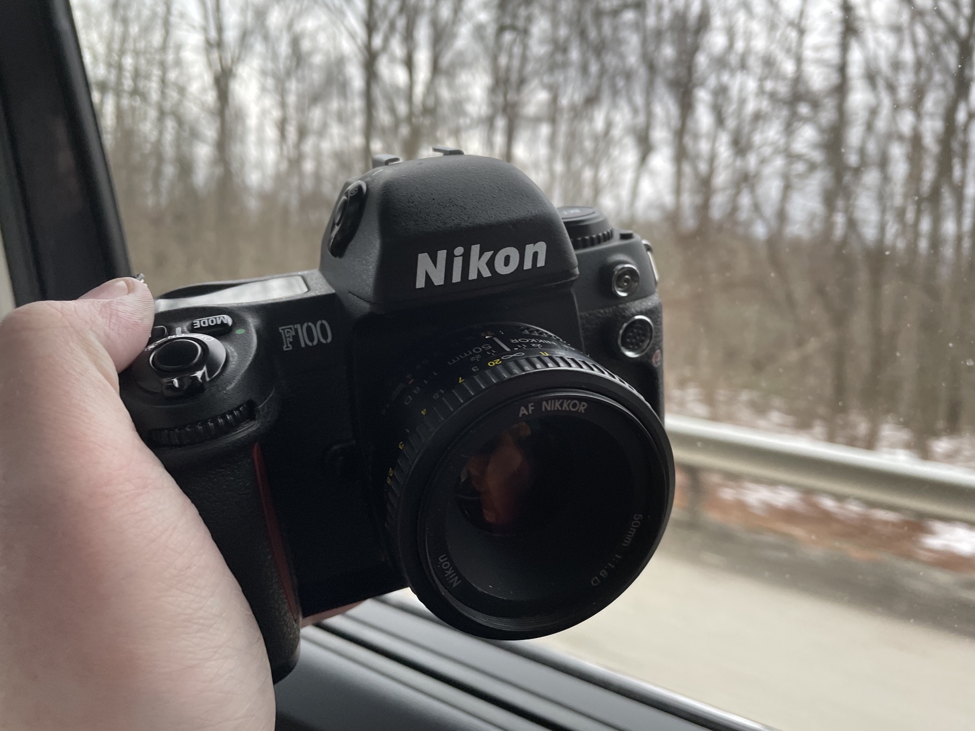 I finally got my first Nikon! The F100 with the 50mm f1.8 Nikkor