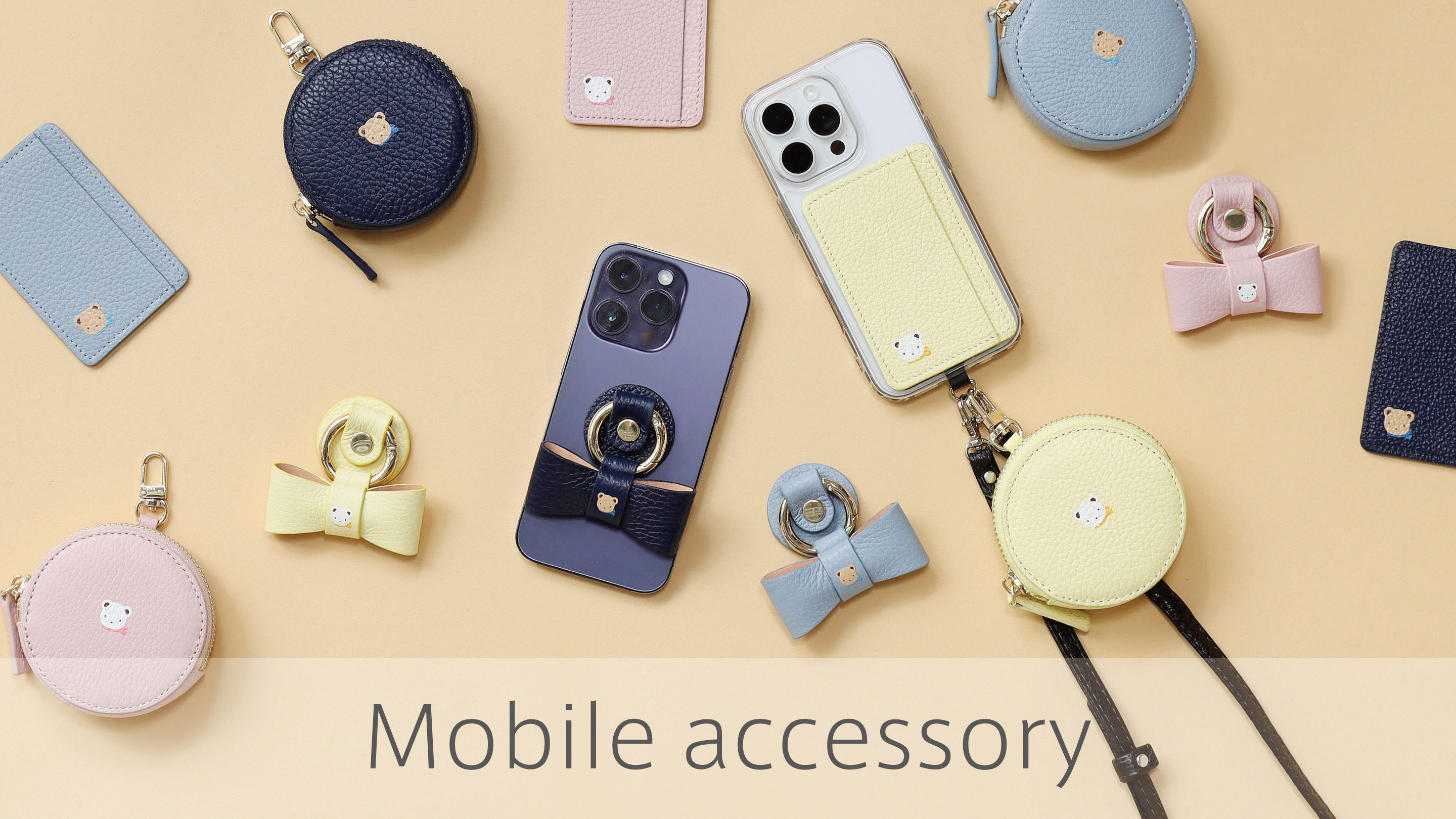 モバイルアクセサリーに春らしい優しいカラーリングの新たな
