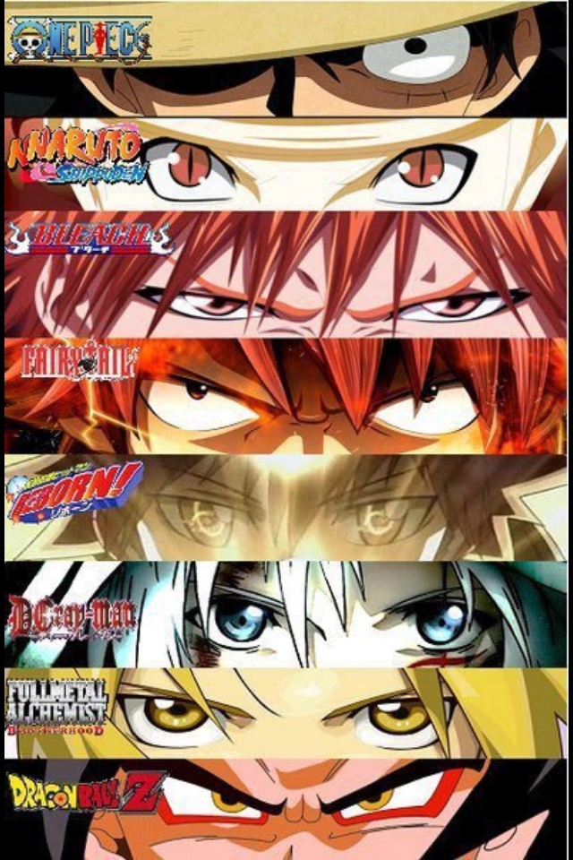 one piece, dbz, naruto, bleach fairy tail, .