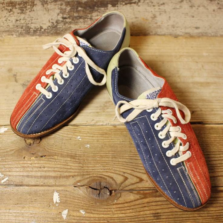 70s-80s スウェードレザー ボウリング シューズ 26cm相当 ブルー