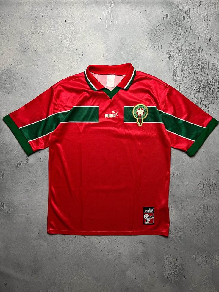 Puma x Morocco 1998-1999 Away Football Shirt World Cup Too Rare