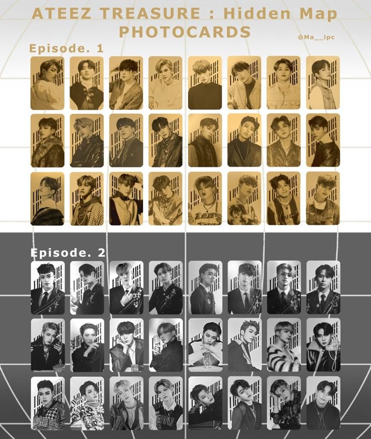 ATEEZ Treasure : Hidden Map photocards