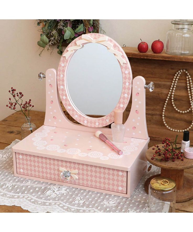 マザーガーデン 木製 ドレッサー 《苺柄 メロウドレッサー》 / Mother