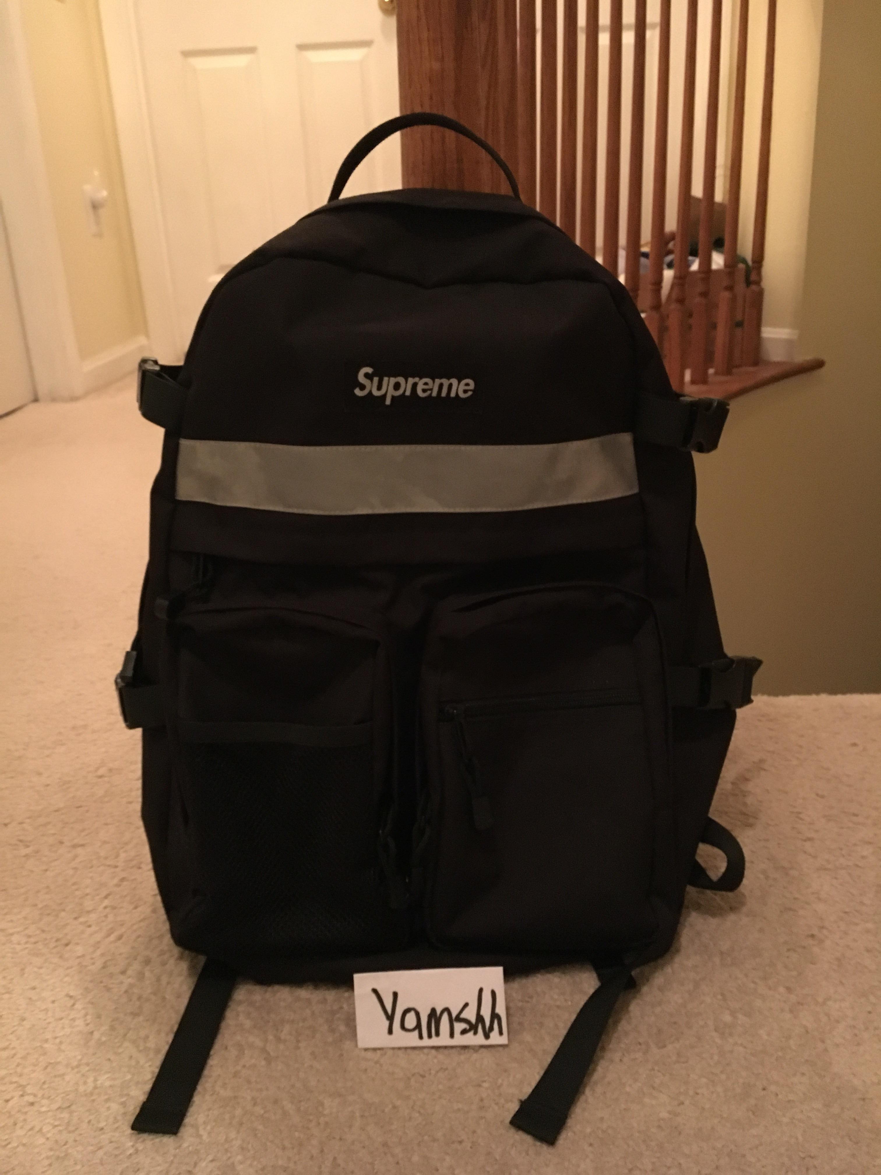 Supreme FW14 High Vis 3M Black backpack $207 invoice shipped in US