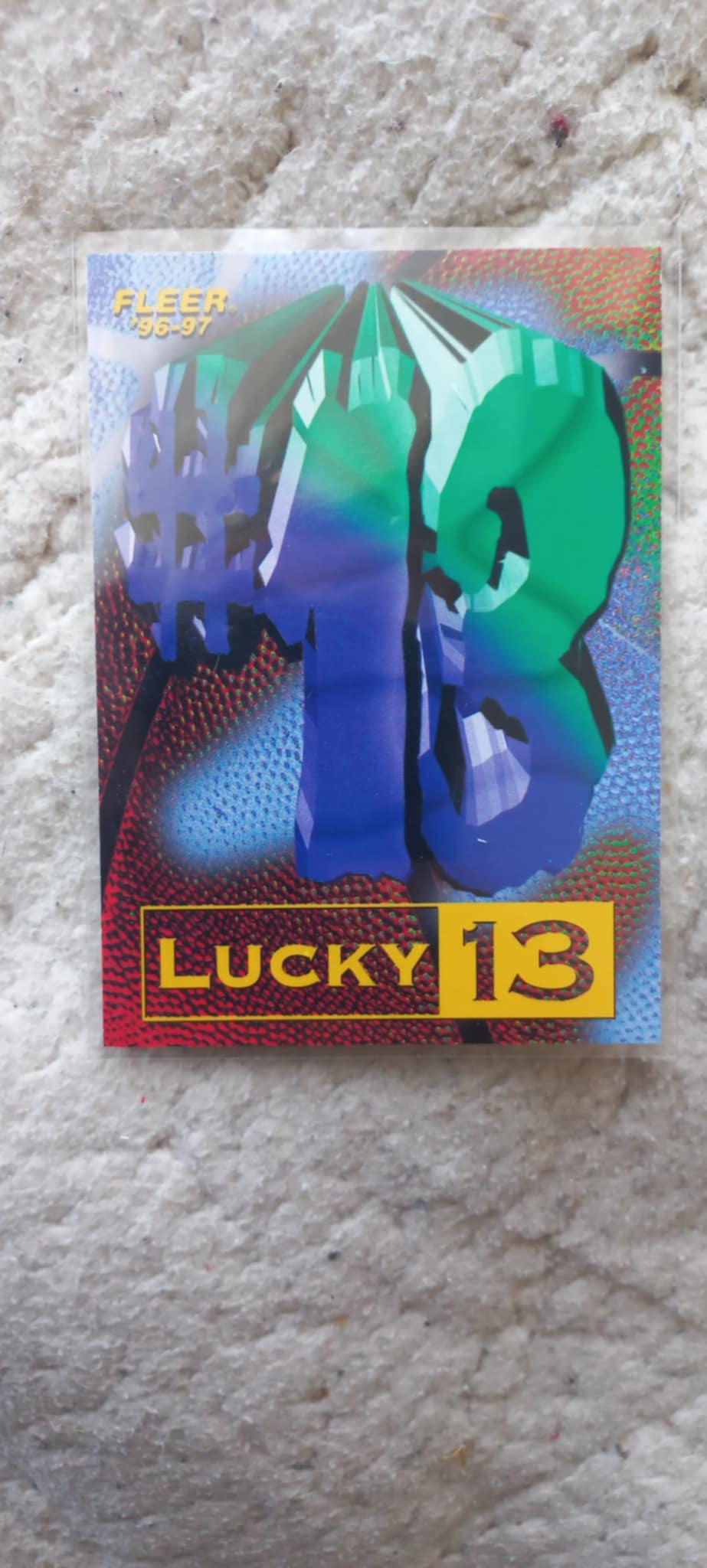 Fleer 1996-97 Lucky 13 Redemption + Redeemed #13 Kobe Bryant RC