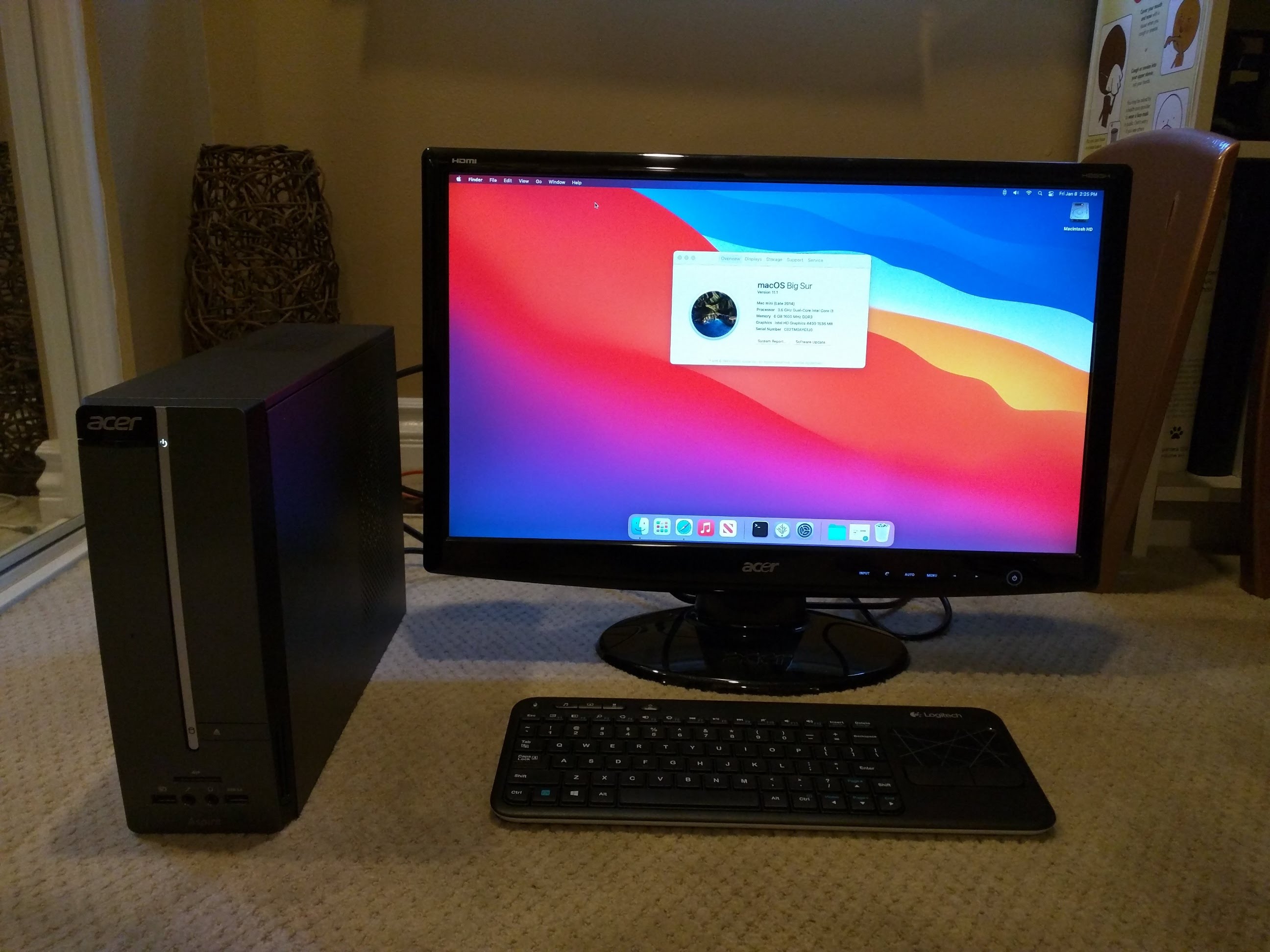 SUCCESS Acer XC-605, OC 0.6.5, Big Sur 11.1, everything including