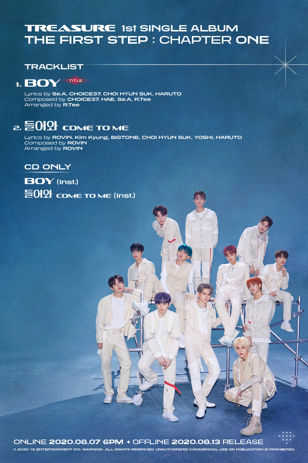 TREASURE - THE FIRST STEP : CHAPTER ONE (TRACK LIST) : r/kpop