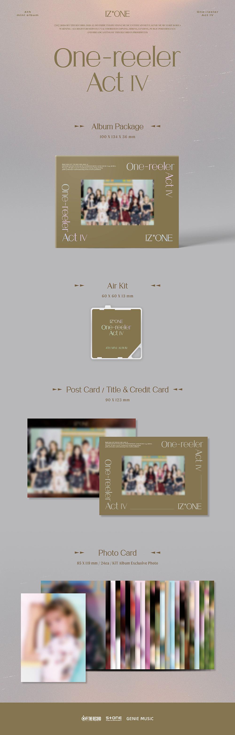 IZ*ONE - 4th Mini Album: One-reeler / Act IV (Album Packaging