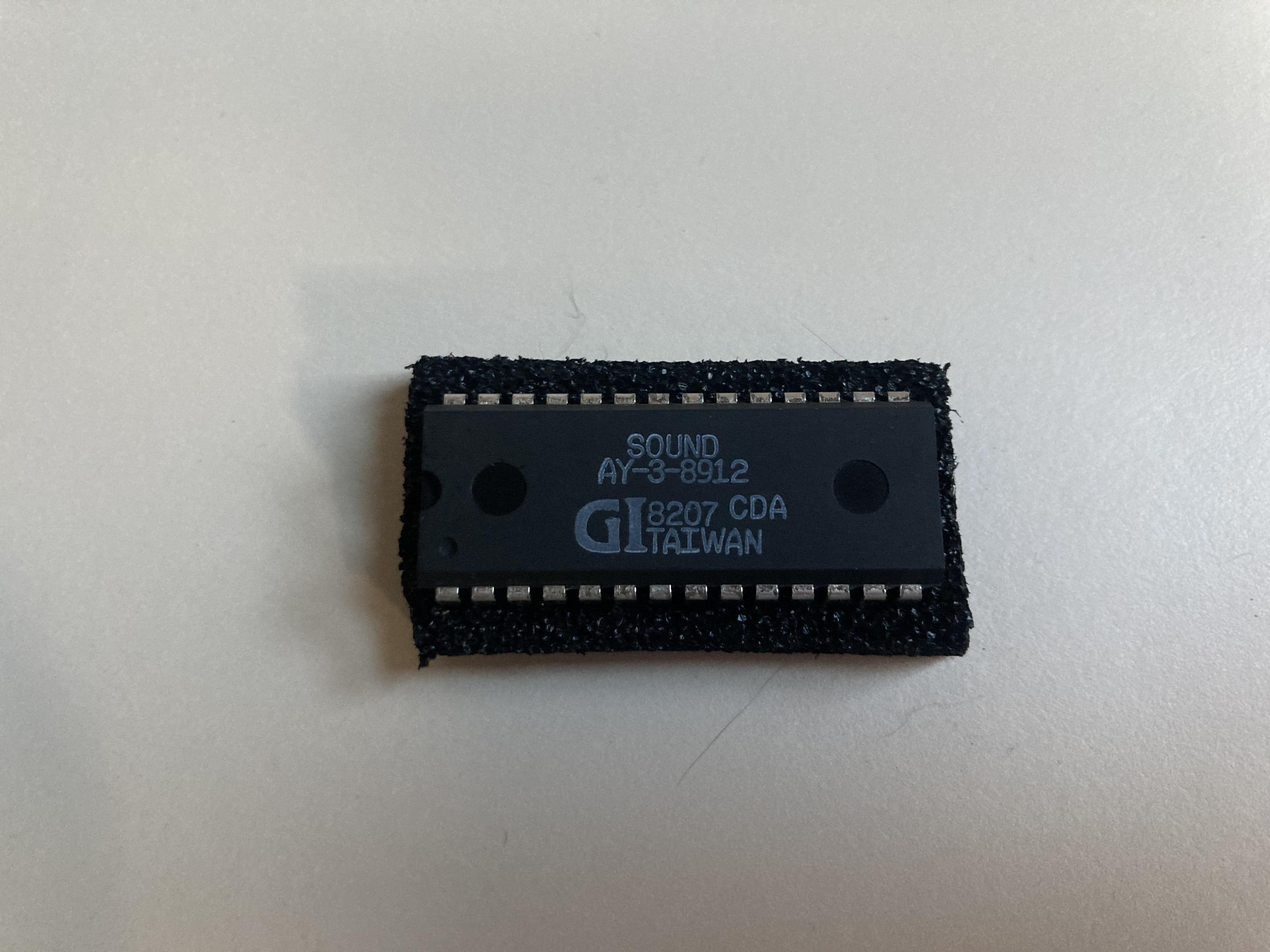 So I got my favorite 8-bit sound chip, the AY-3-8912 out of