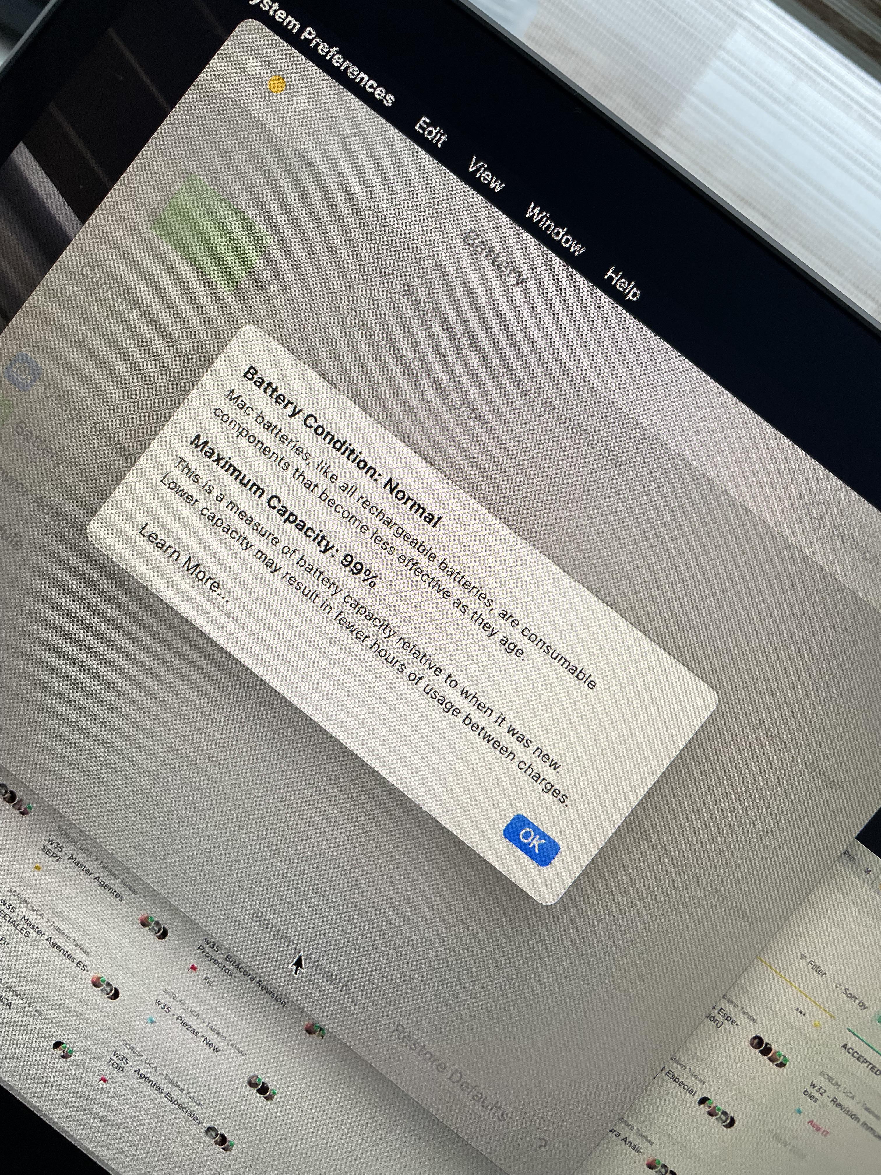Is it normal that my M1 MBA is at 99% battery after 2 months of