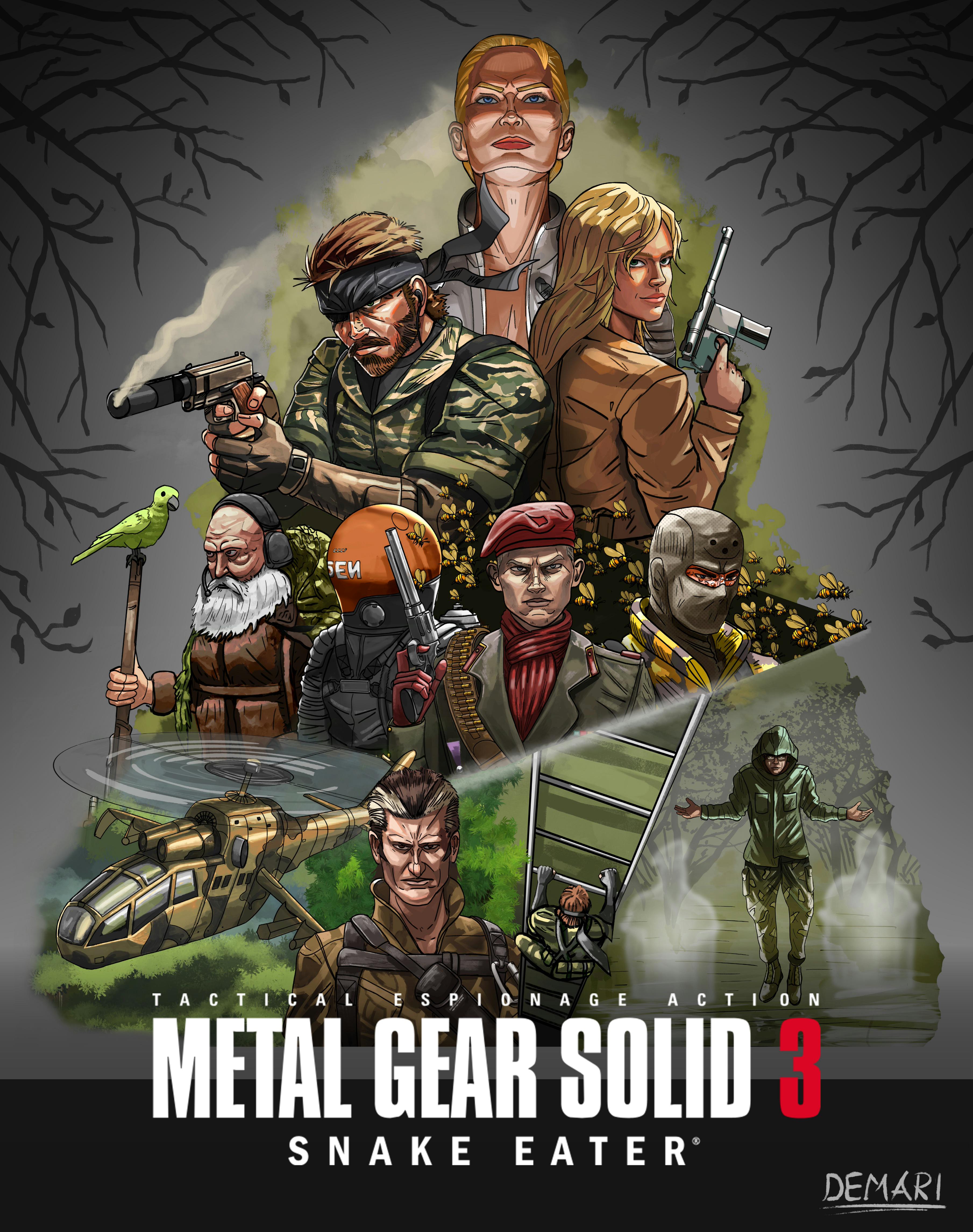 OC] メタルギアソリッド3のポスター。先週完成したんだ。今までで一番