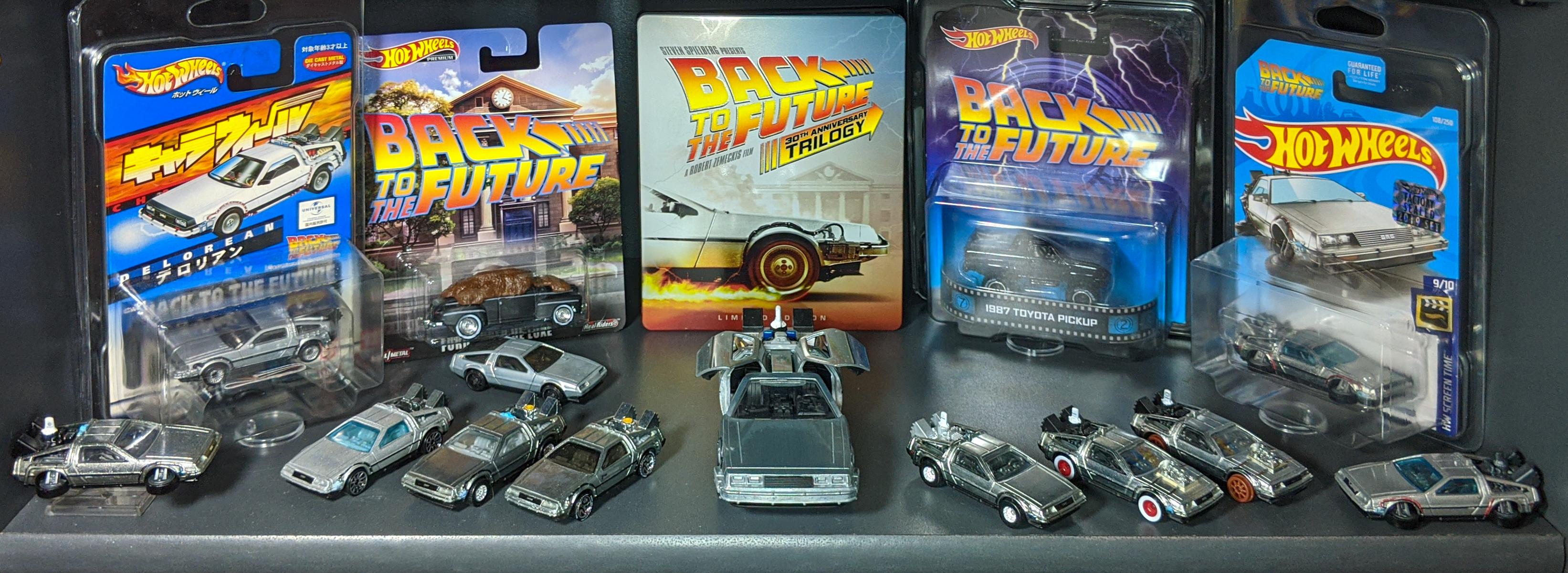My DeLorean Time Machine and Back to the Future collection. Happy